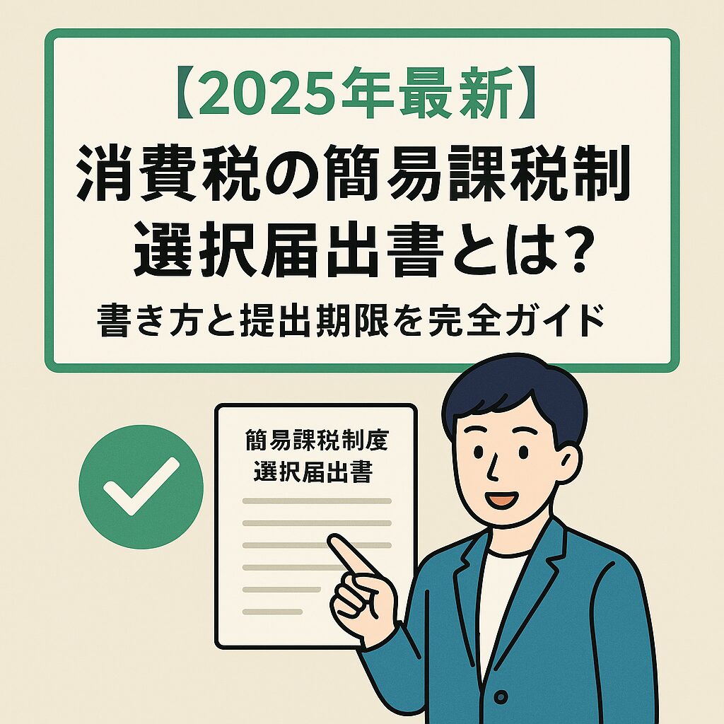 【2025年最新】消費税の簡易課税制度選択届出書とは？書き方と提出期限を完全ガイド