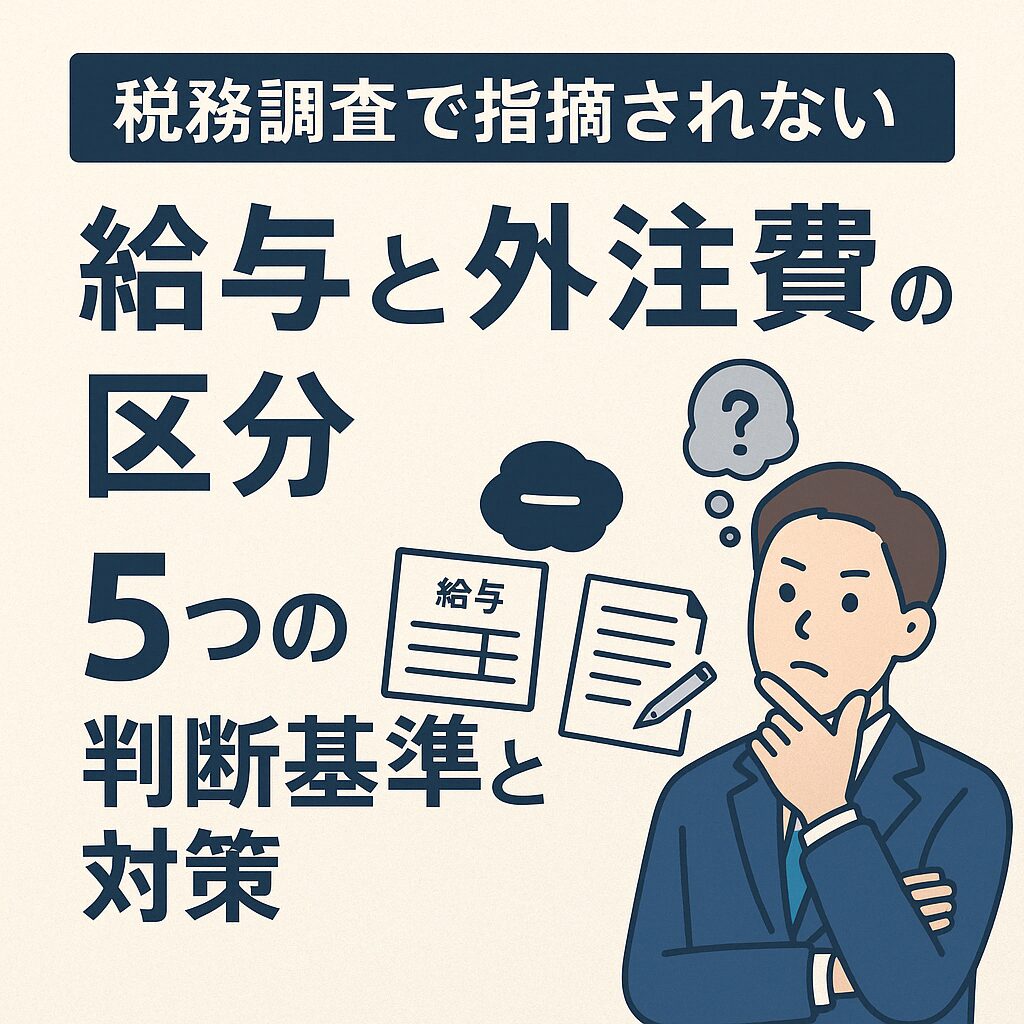 【2025年最新】給与と外注費の区分｜税務調査で指摘されない5つの判断基準と対策