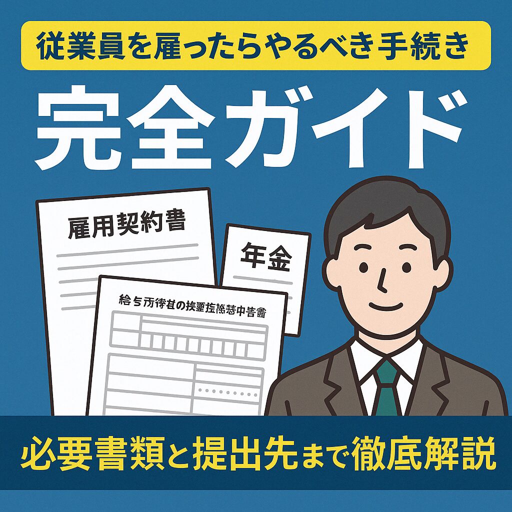 【2025年最新】従業員を雇ったらやるべき手続き完全ガイド｜必要書類と提出先まで徹底解説